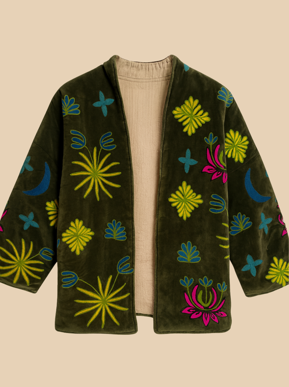 Veste Karma Velvet Kaki - Rezine Paris