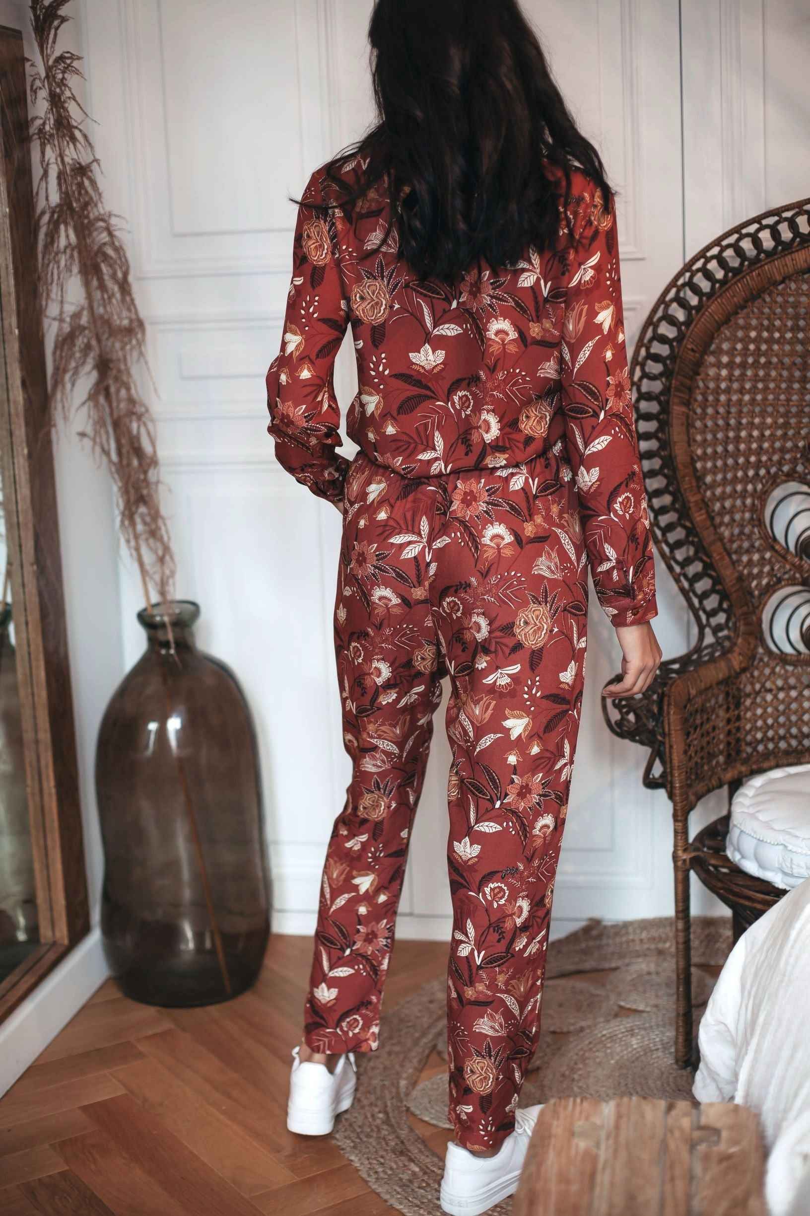 Pantalon Otis bordeaux