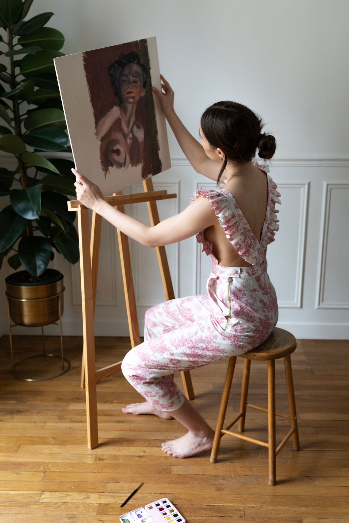 Salopette Frida rouge - Rezine Paris