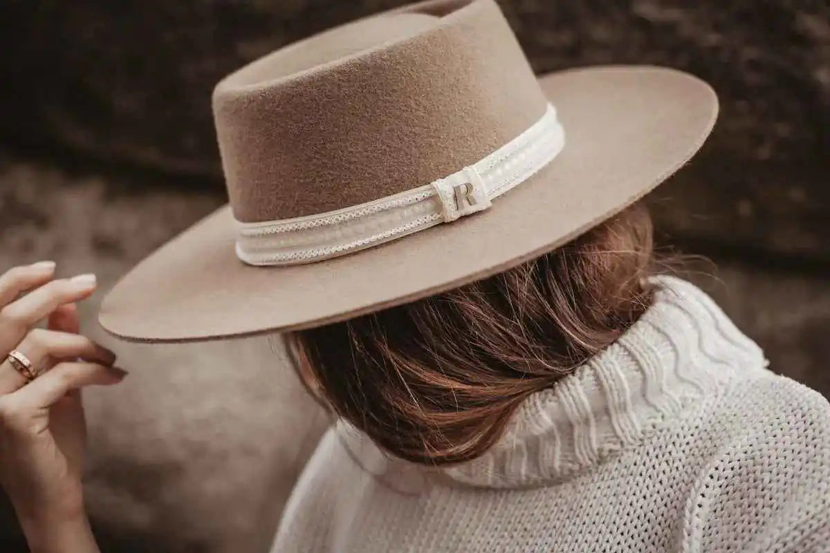 Chapeau Safari ruban crème