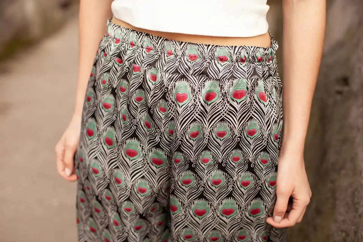 Pantalon Alba en imprimé Peacock