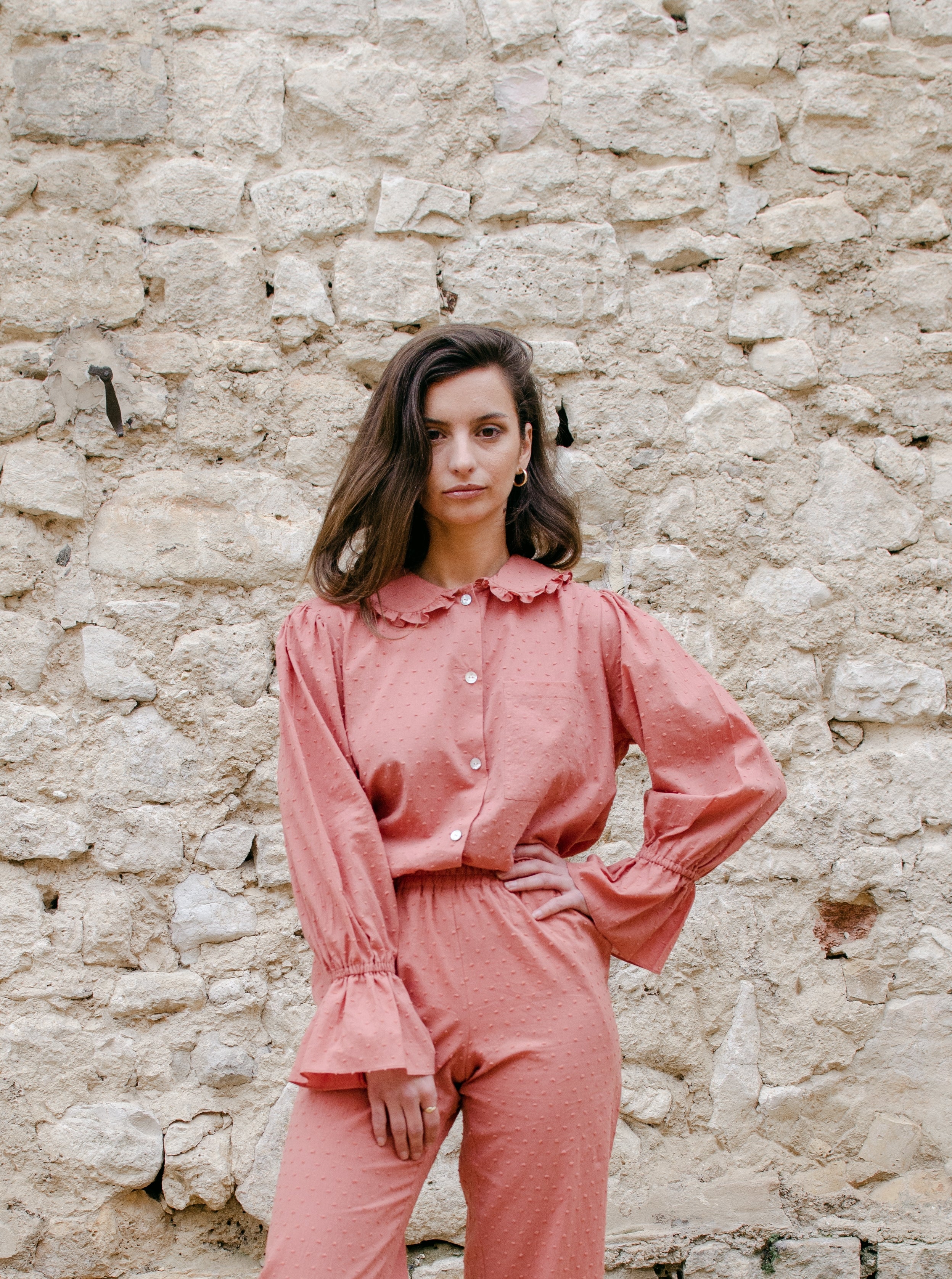 Chemise Pagnol imprimé Marsala