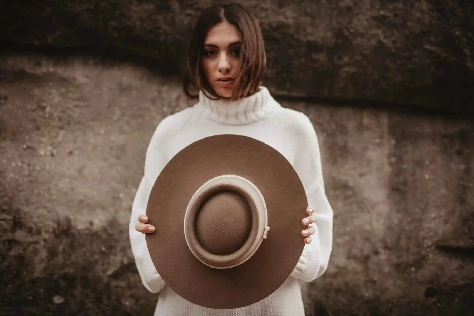 Chapeau Safari ruban crème