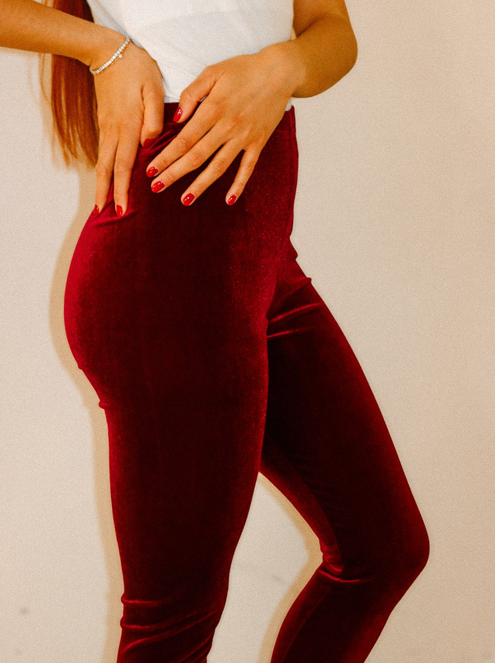 Legging velours Flashdance Burgundy - Rezine Paris