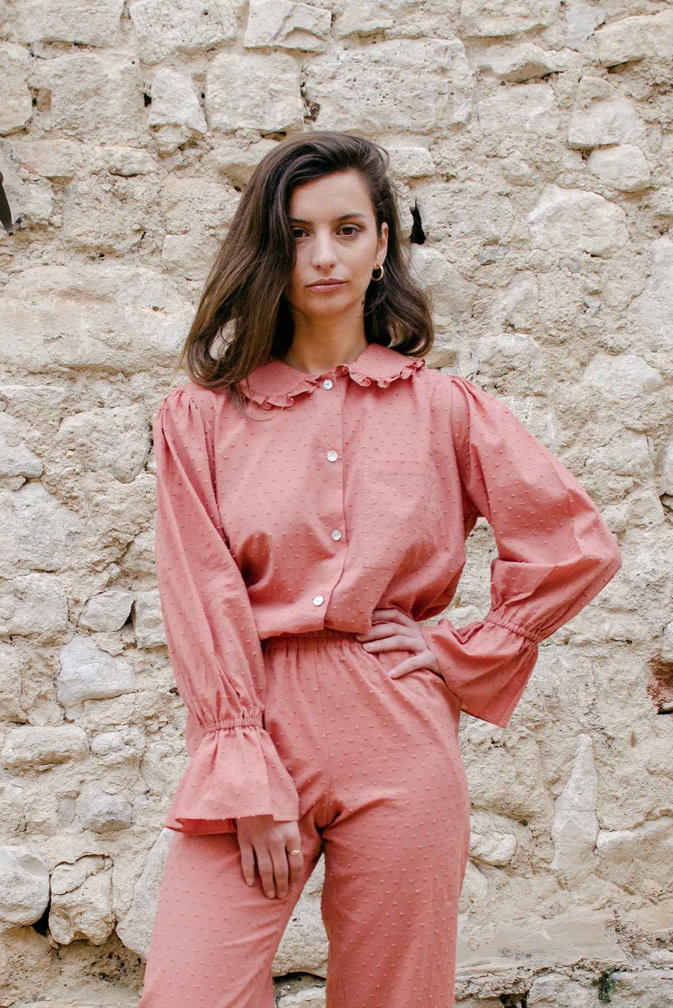 rezine vêtements féminins chemise rose