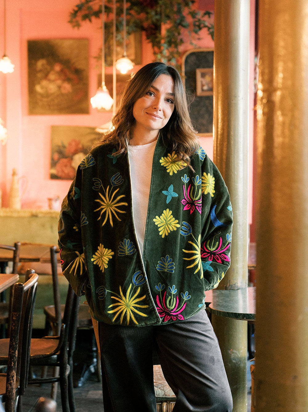 Veste Karma Velvet Kaki - Rezine Paris