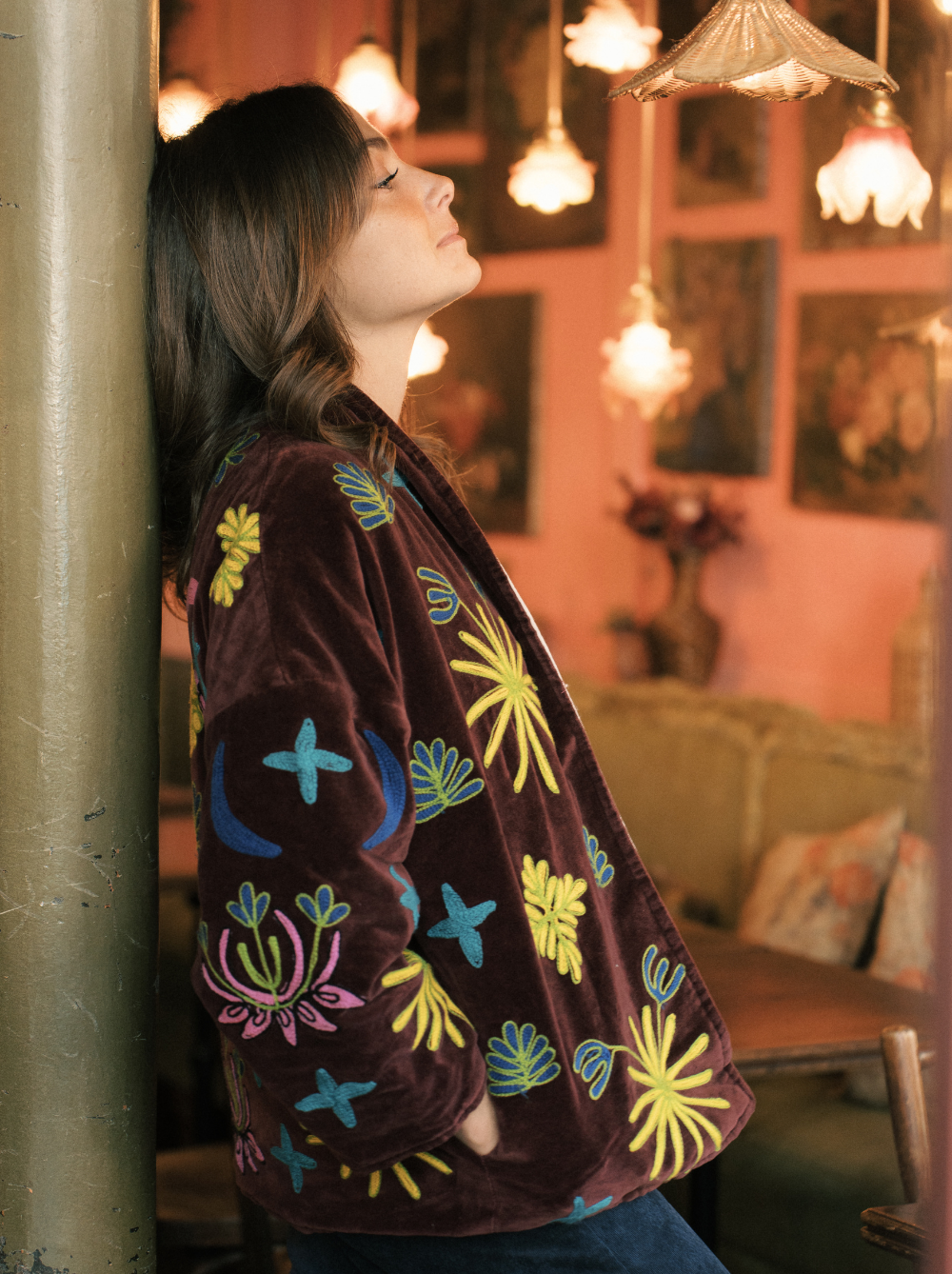 Veste Karma Velvet Burgundy - Rezine Paris