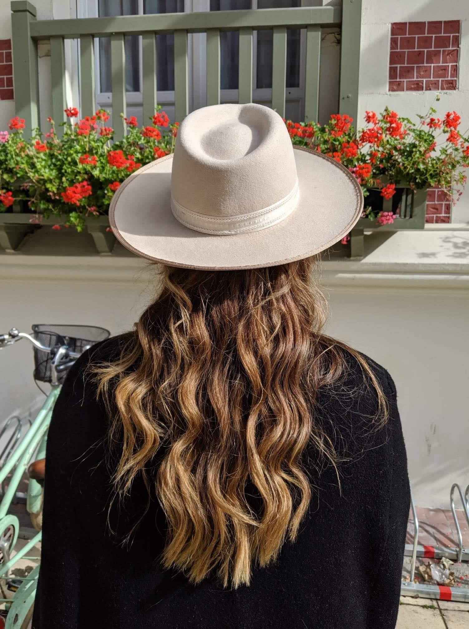 Chapeau Paloma ruban beige