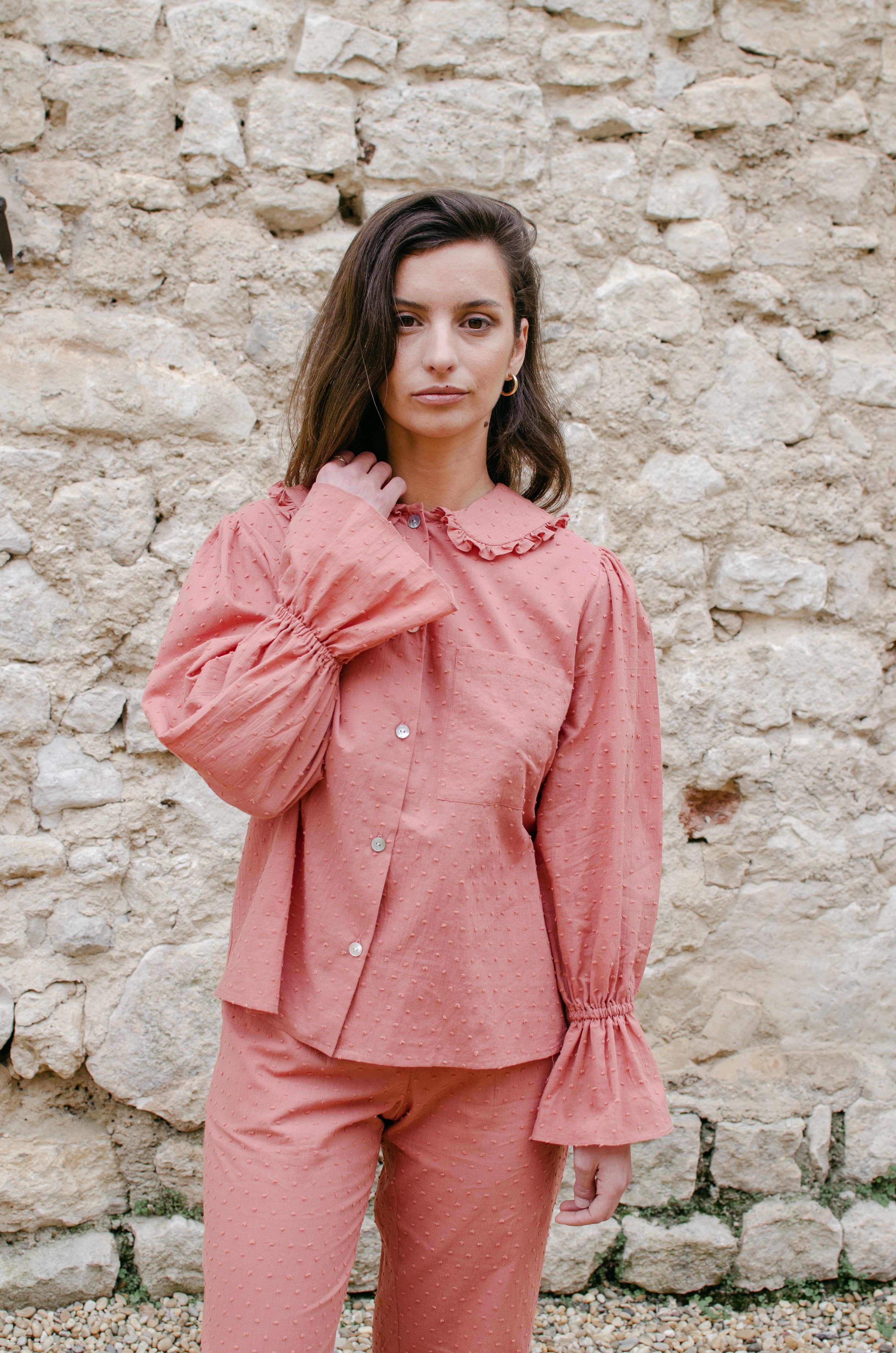 Chemise Pagnol imprimé Marsala