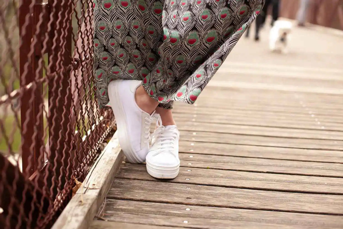 Pantalon Alba en imprimé Peacock