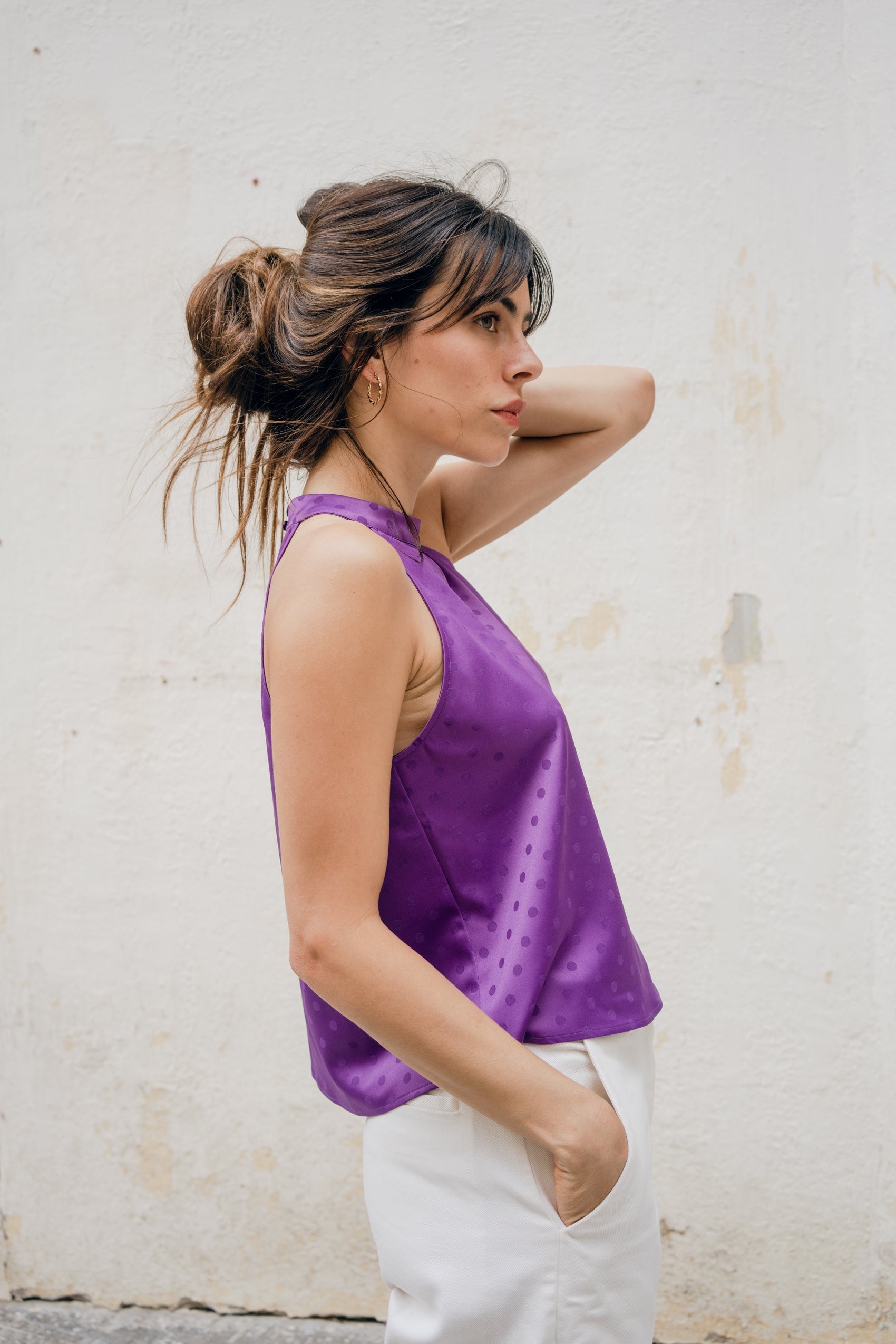 Top Allegria pois violet - Rezine Paris